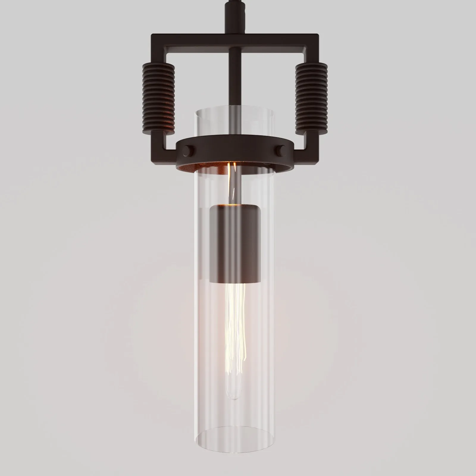 TUBULAR Contemporary Vintage Style Glass Pendant Light Kitchen Island