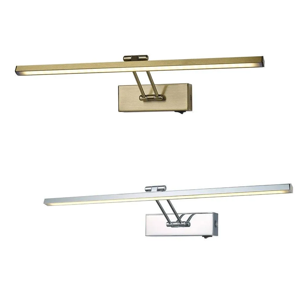 Vanidad Indoor LED Vanity / Picture Wall Light in  Antique Brass or Chrome