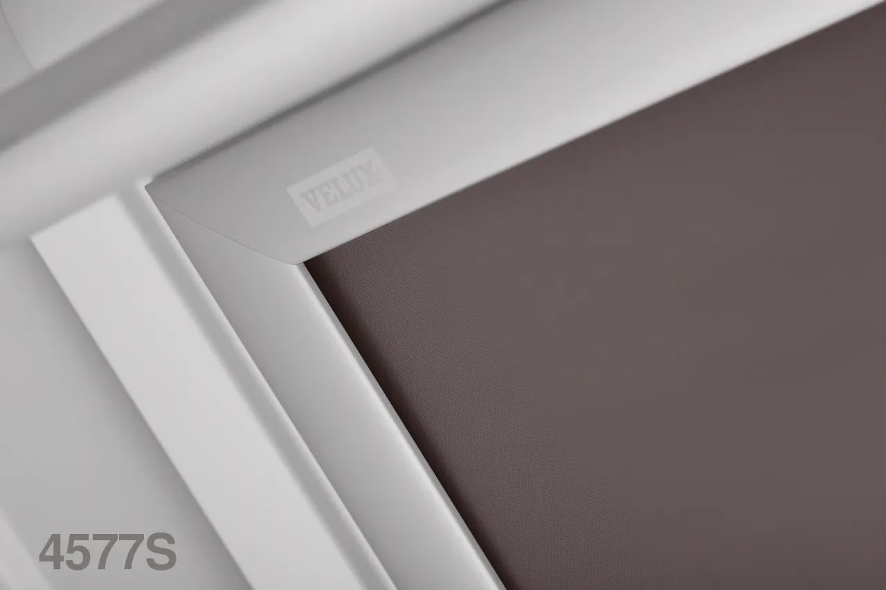 VELUX DML Electric Blackout Roller Blind (Brushed Aluminium Trim)