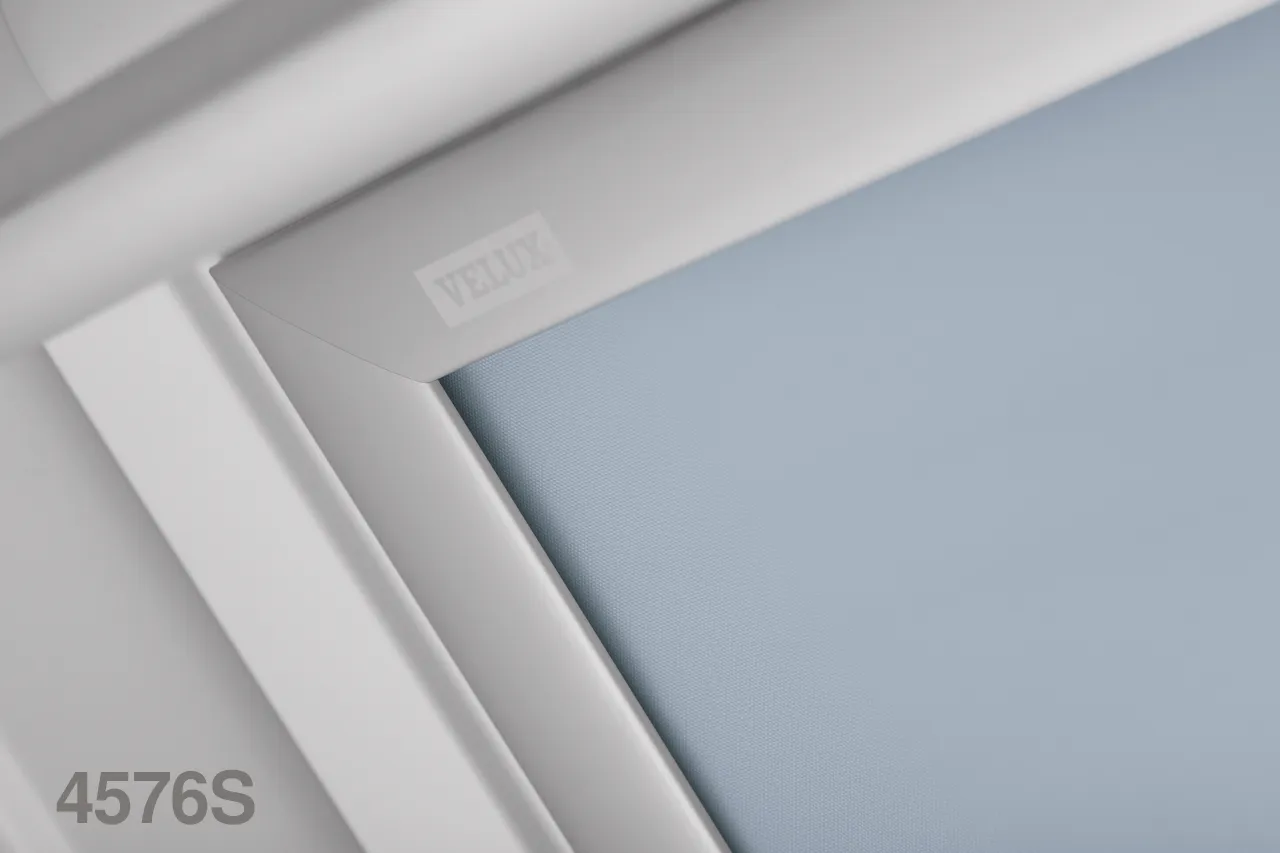 VELUX DSL SOLAR Powered Blackout Roller Blind (Brushed Aluminium Trim)