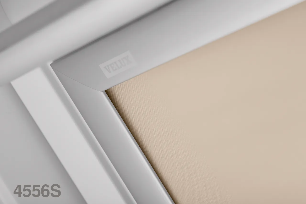 VELUX DSL SOLAR Powered Blackout Roller Blind (Brushed Aluminium Trim)