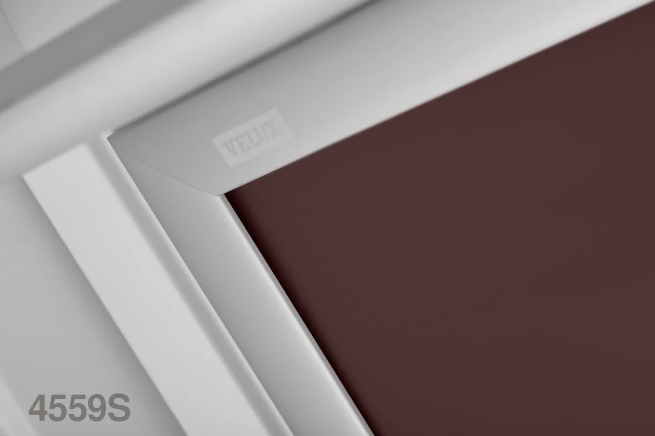 VELUX DSL SOLAR Powered Blackout Roller Blind (Brushed Aluminium Trim)