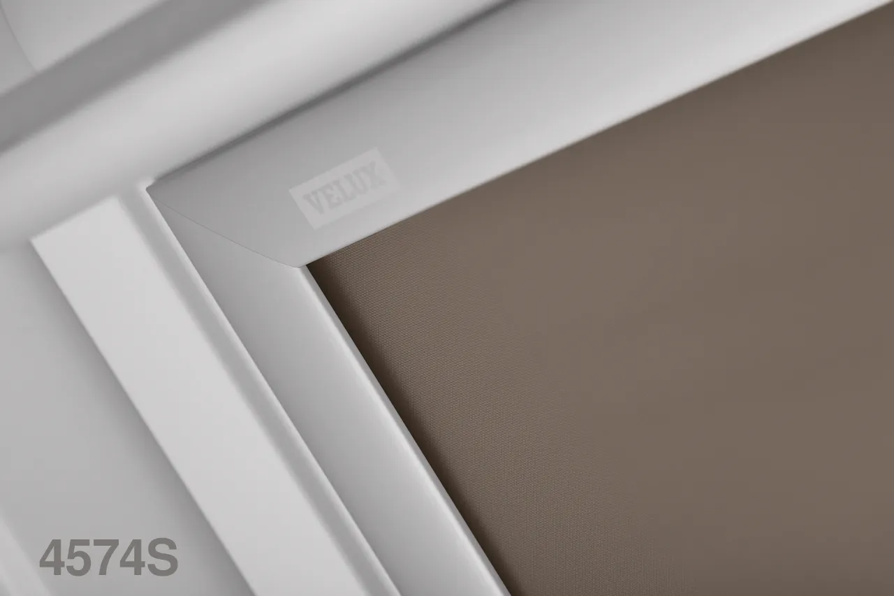 VELUX DSL SOLAR Powered Blackout Roller Blind (Brushed Aluminium Trim)
