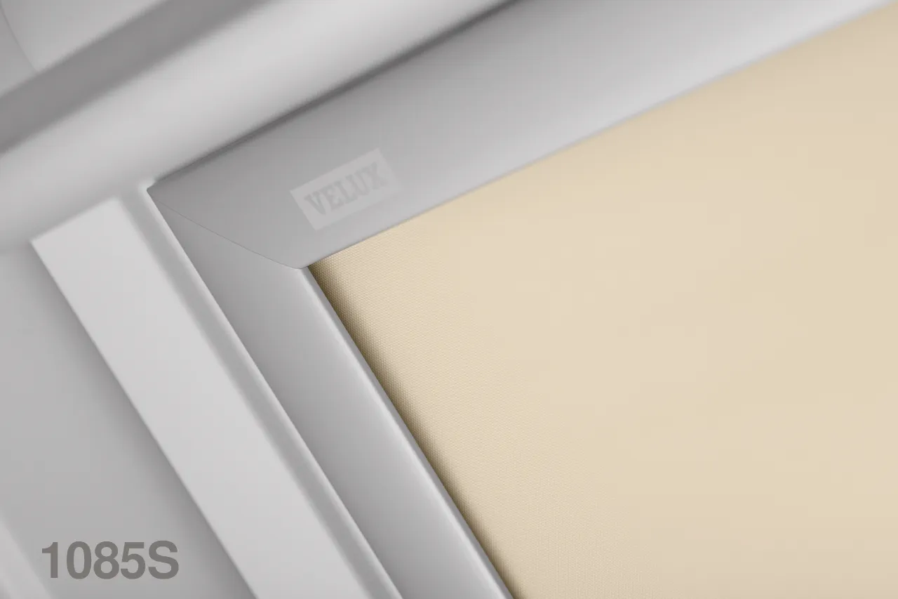 VELUX DSL SOLAR Powered Blackout Roller Blind (Brushed Aluminium Trim)