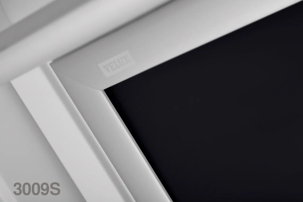 VELUX DSL SOLAR Powered Blackout Roller Blind (Brushed Aluminium Trim)