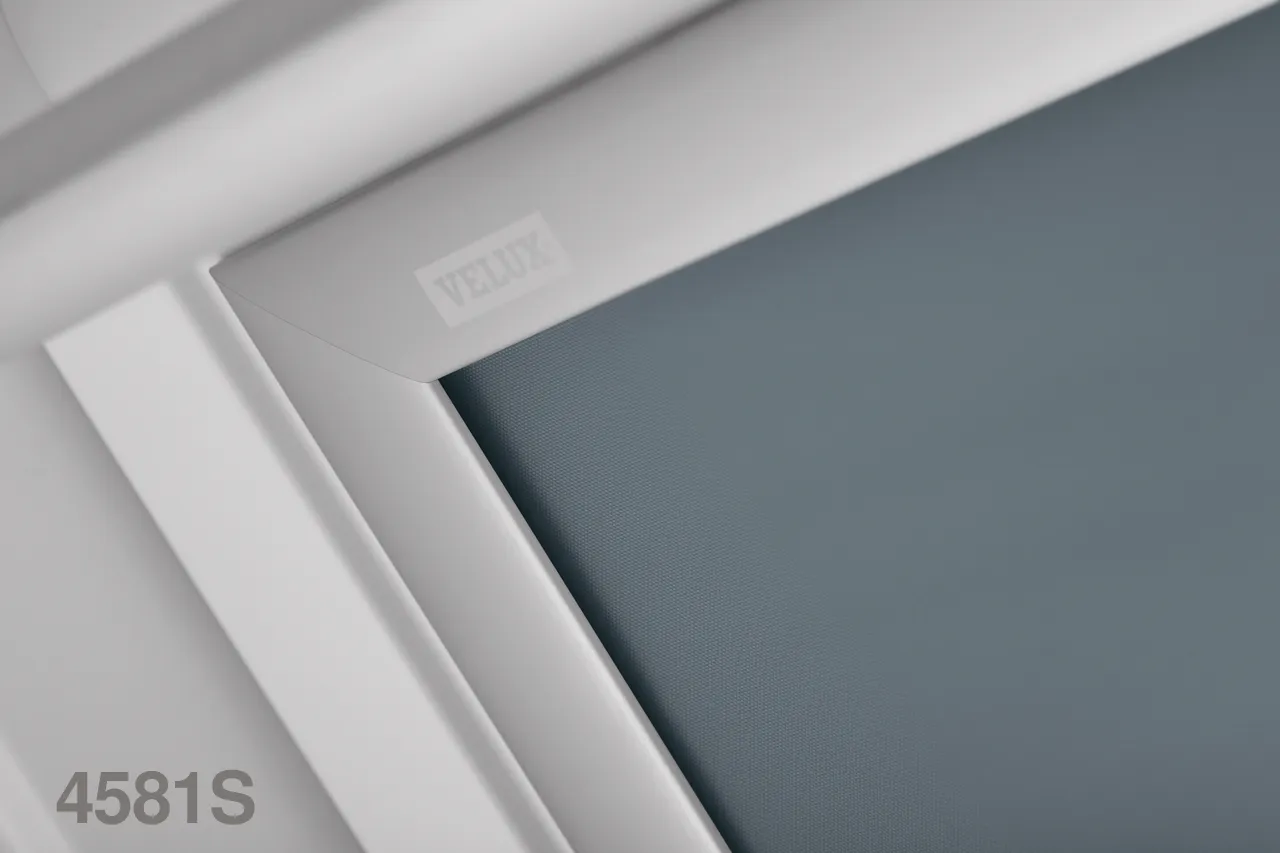 VELUX DSL SOLAR Powered Blackout Roller Blind (Brushed Aluminium Trim)