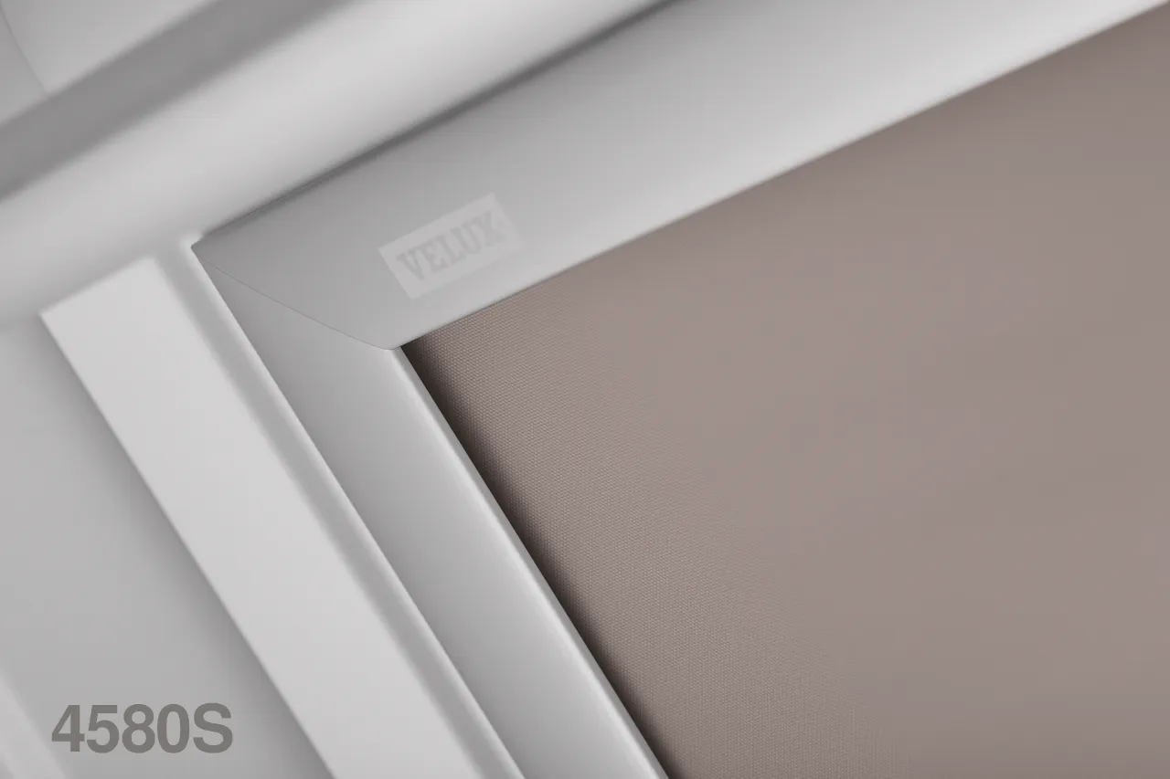 VELUX DSL SOLAR Powered Blackout Roller Blind (Brushed Aluminium Trim)