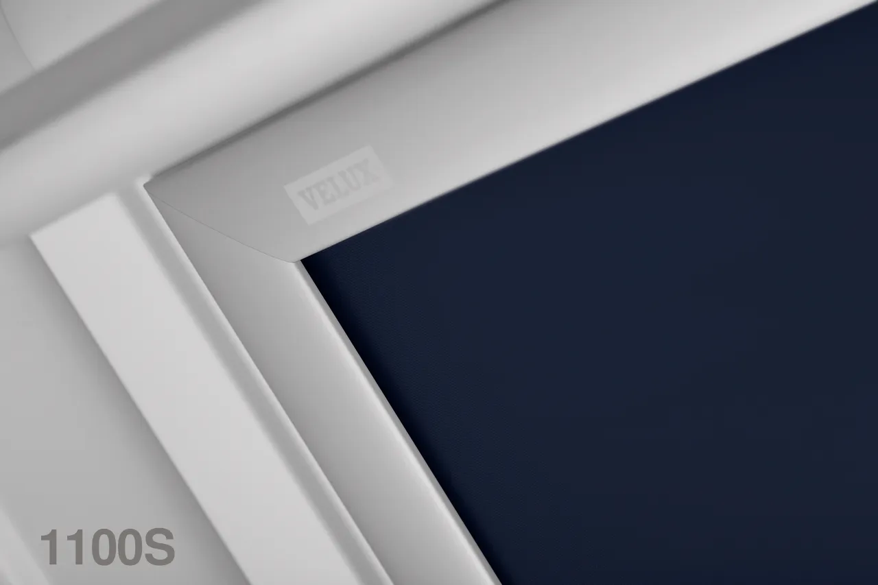 VELUX DSL SOLAR Powered Blackout Roller Blind (Brushed Aluminium Trim)