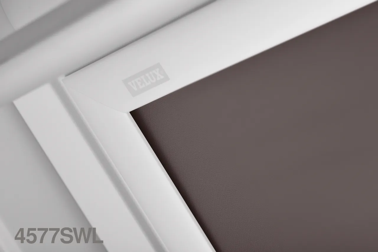 VELUX DSL SOLAR Powered Blackout Roller Blind (White Trim)