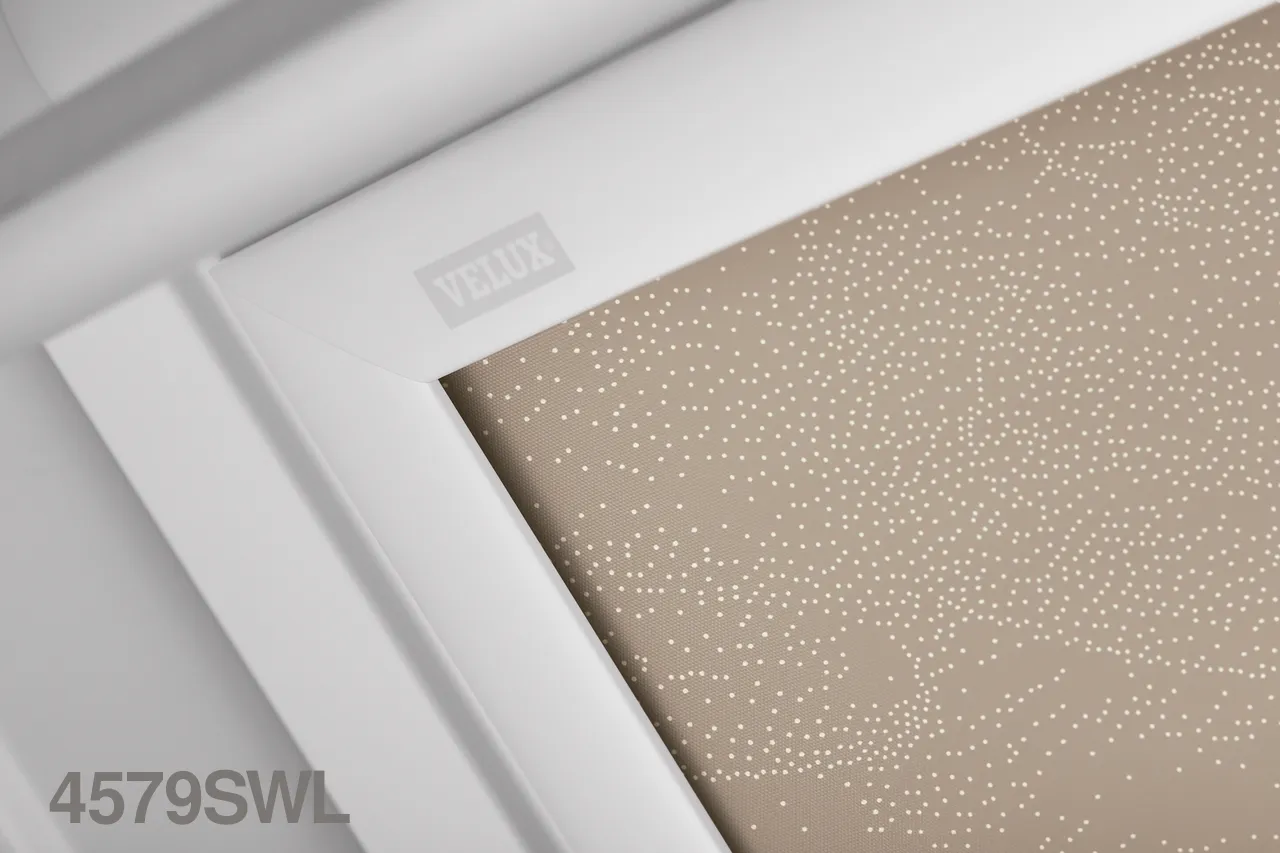VELUX DSL SOLAR Powered Blackout Roller Blind (White Trim)