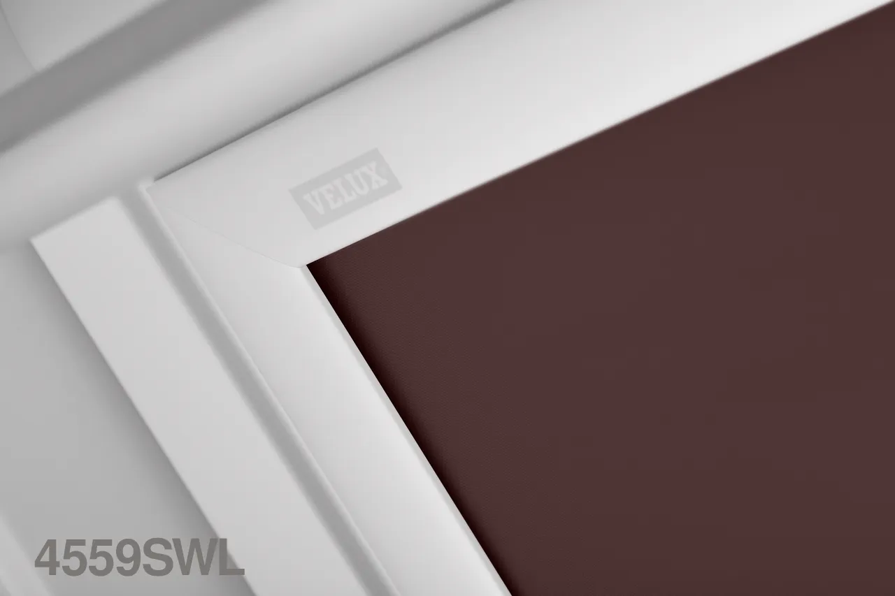 VELUX DSL SOLAR Powered Blackout Roller Blind (White Trim)