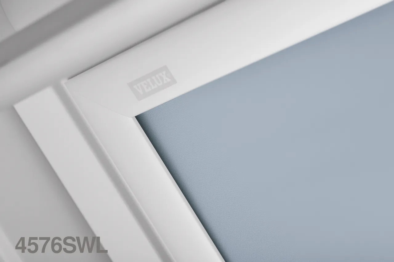 VELUX DSL SOLAR Powered Blackout Roller Blind (White Trim)