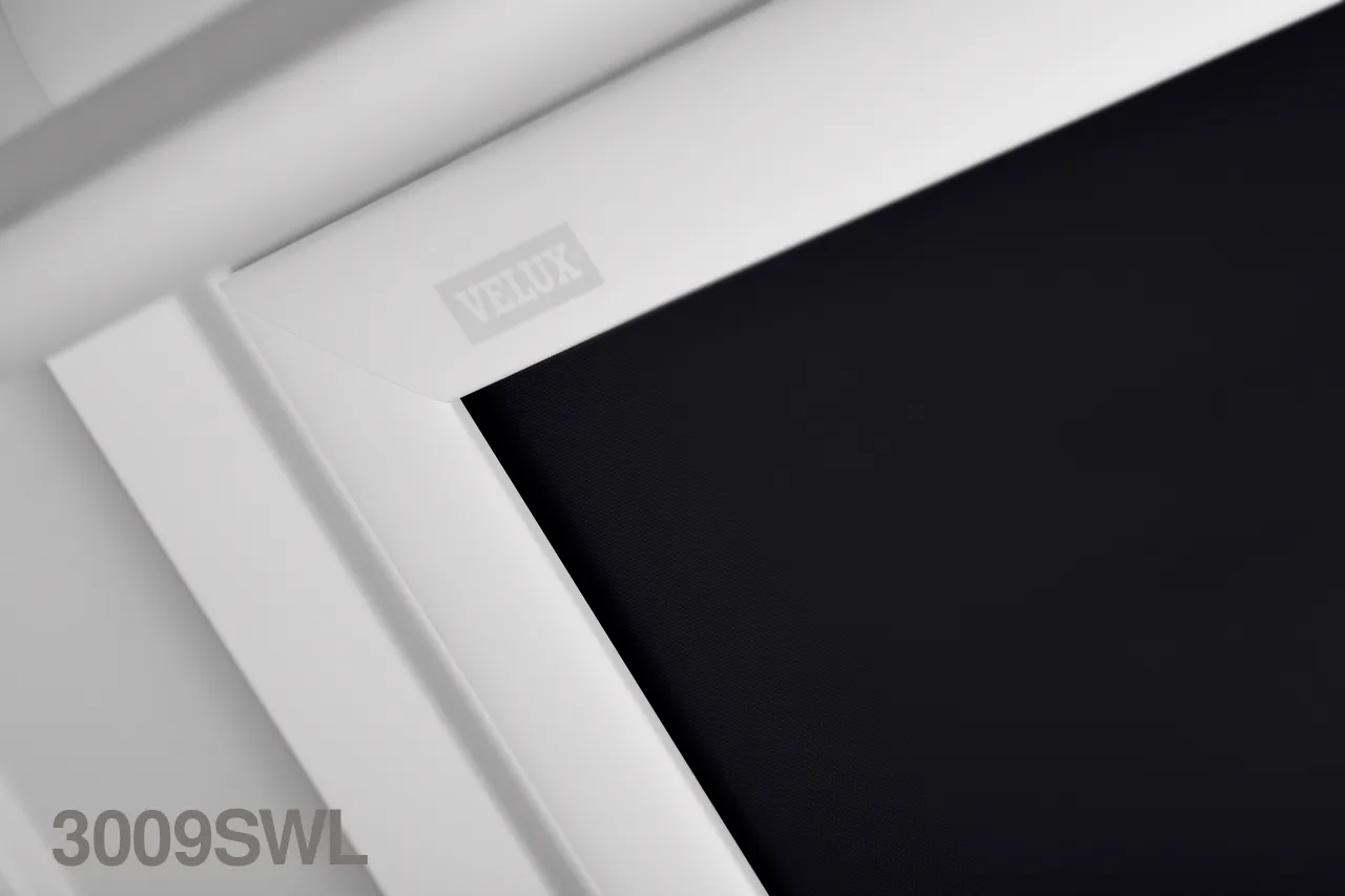VELUX DSL SOLAR Powered Blackout Roller Blind (White Trim)