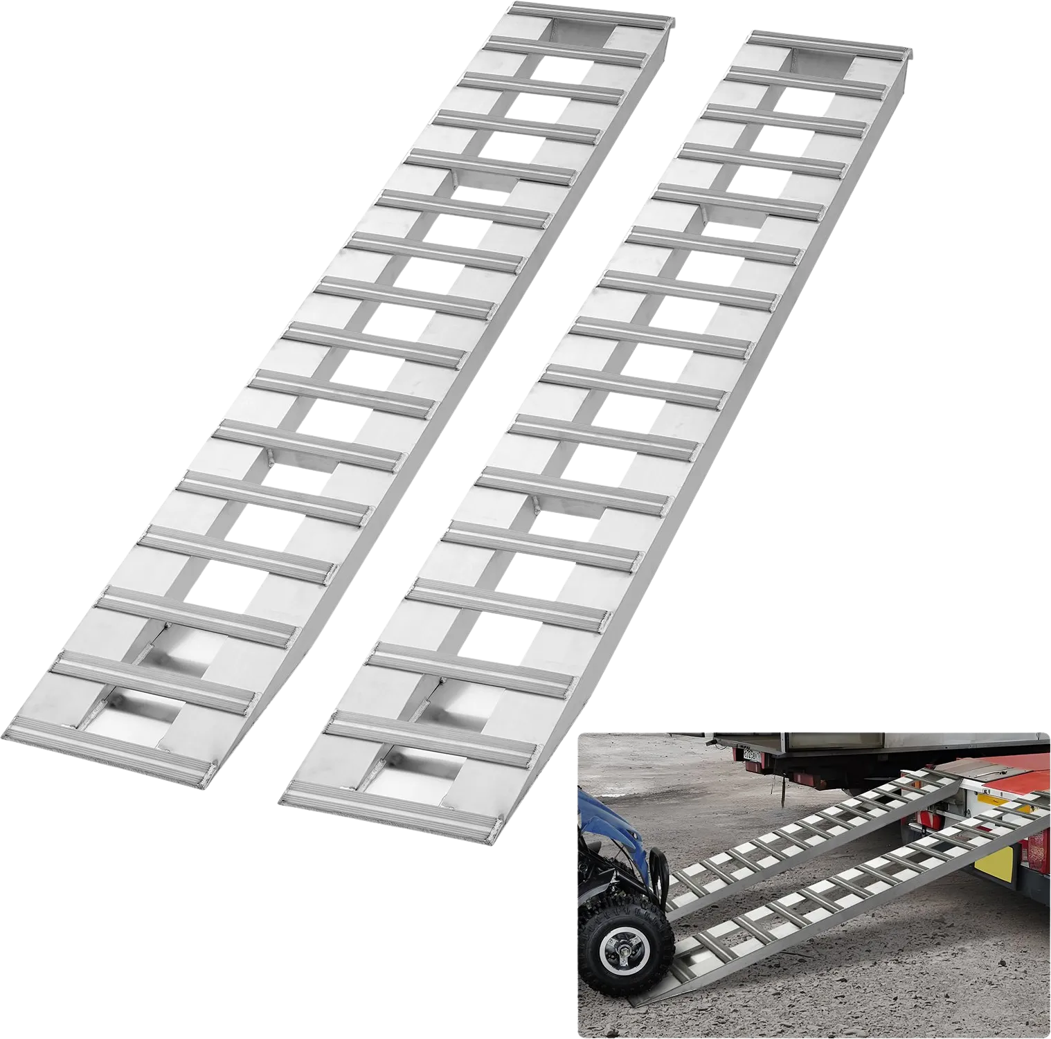 Vevor Aluminum Loading Ramps 94" x 15" 6000 Lbs Load Capacity New
