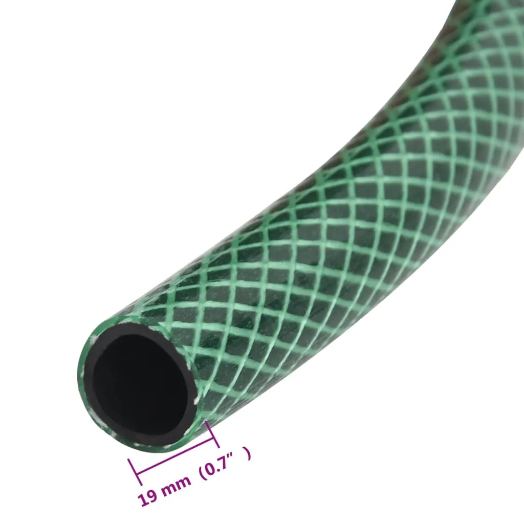 vidaXL 20m PVC Garden Hose - Durable, Flexible & UV Resistant, 0.75" Inner Diameter, Green