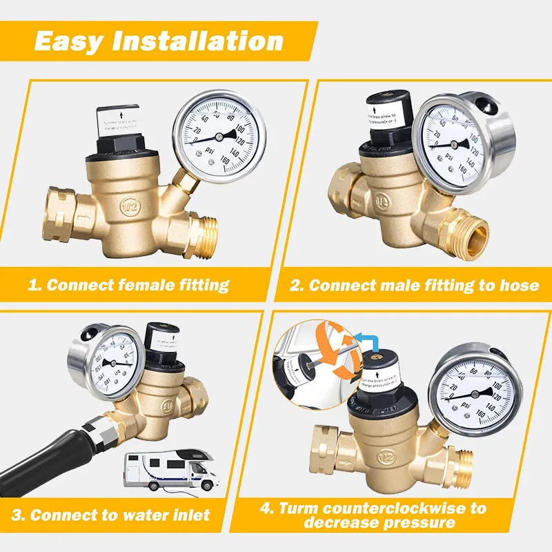 Water Pressure Regulator For RV | XYZCTEM®