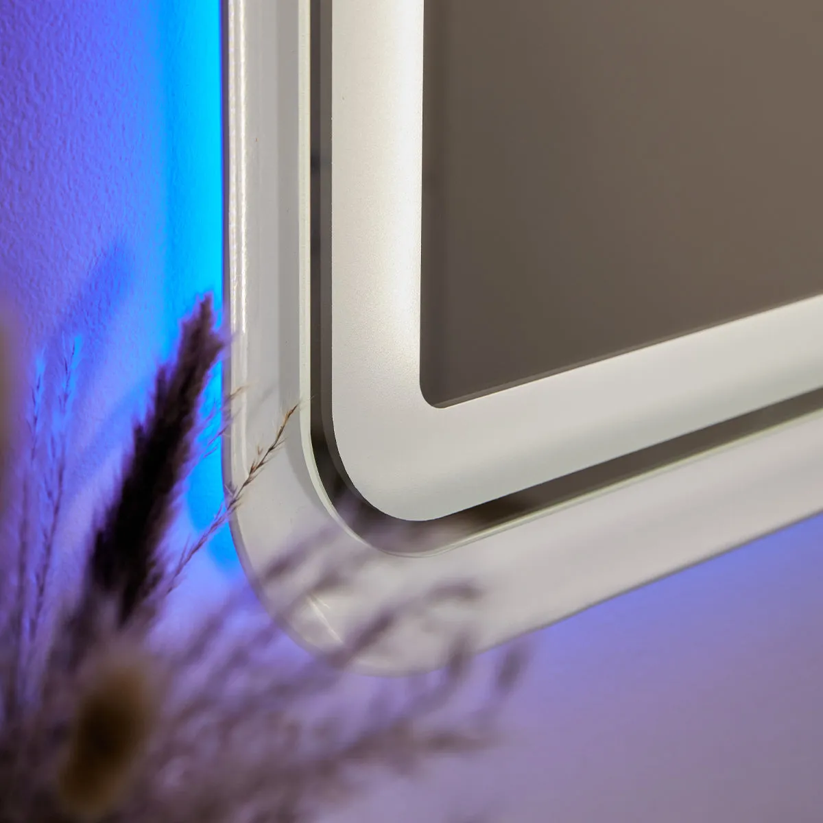 White Framed Led Vanity Mirror 11 WRGB Backlit