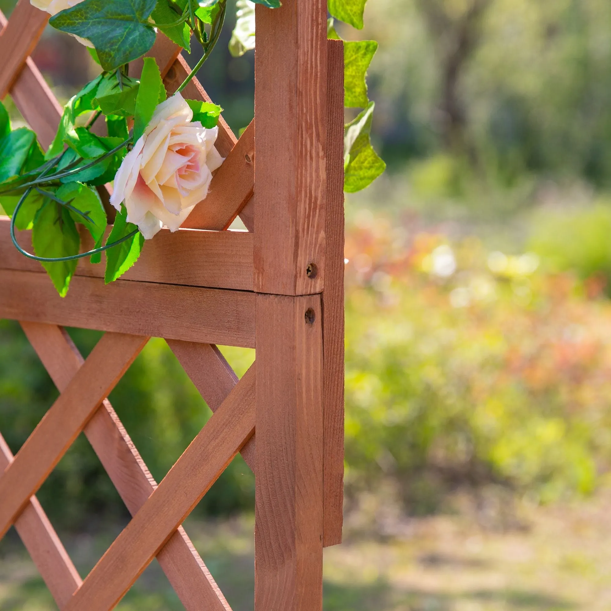 Wooden Gardening Display Flower Planter Stand Trellis Shelf , 72.5L x 31.5W x 149.5H