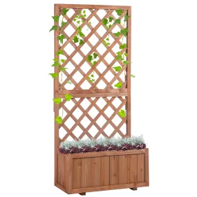 Wooden Gardening Display Flower Planter Stand Trellis Shelf , 72.5L x 31.5W x 149.5H