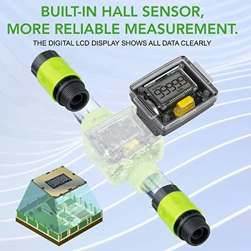 Worth 4 Measure Modes Digital Water Flow Meter orbit sprinkler timer