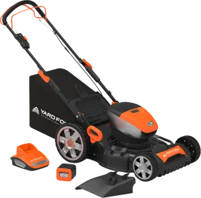 Yard Force YF60VRX Lawn Mower 21" w/ Lithium-Ion Battery and Fast Charger 60V New