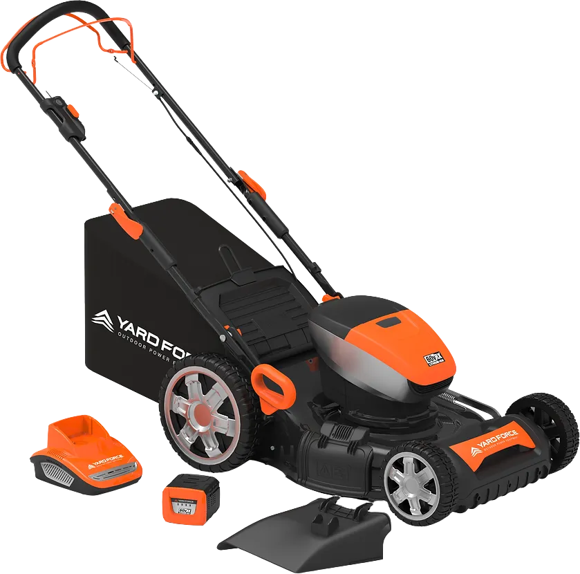 Yard Force YF60VRX Lawn Mower 21" w/ Lithium-Ion Battery and Fast Charger 60V New